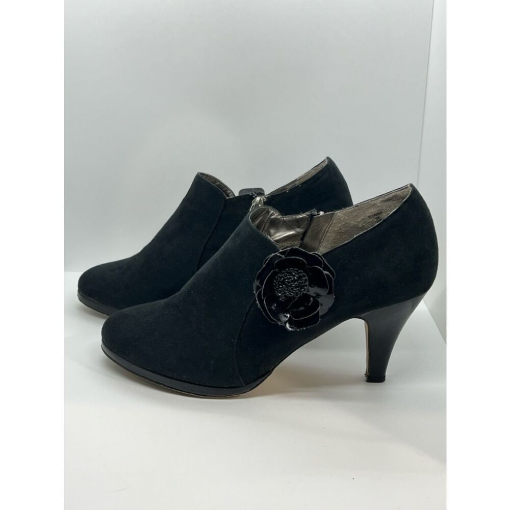 Sexy Black High Heeled Booties By Avenue. Size 12W - Picture 2 of 12